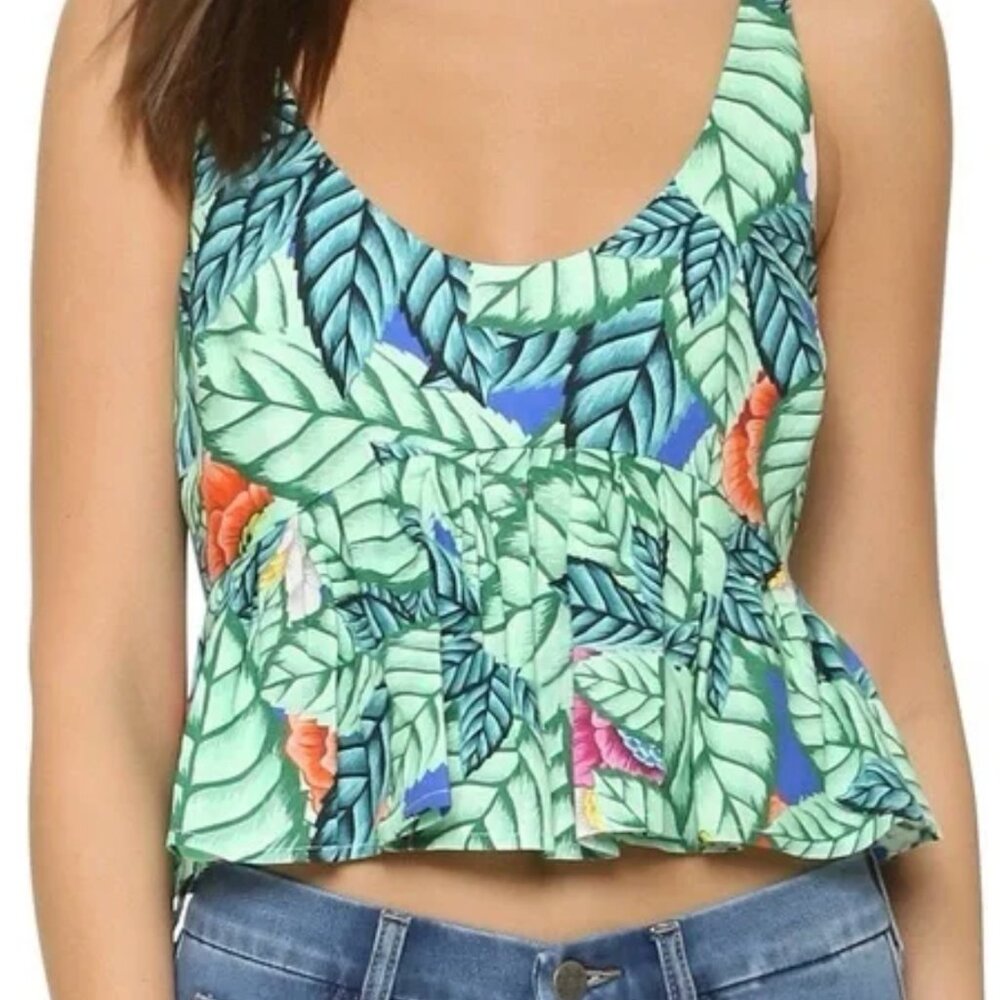 Mara Hoffman Tropical Peplum Cropped Tank